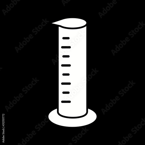 Unique Graduated Cylinder Vector Glyph Icon