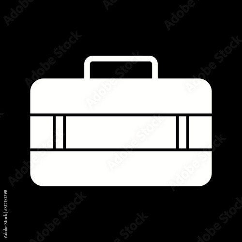 Unique Suitcase Vector Glyph Icon