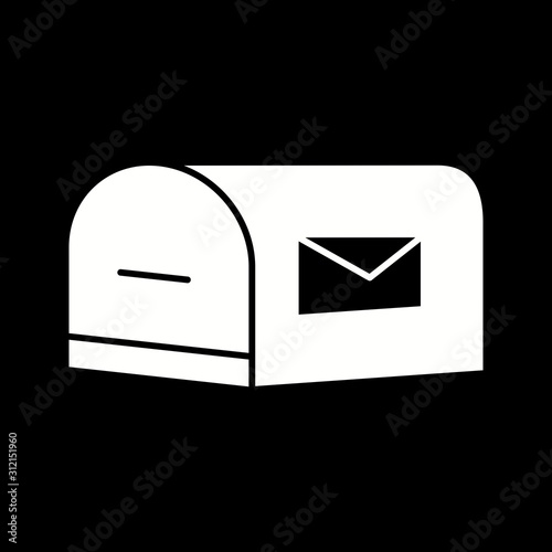 Unique Letterbox Vector Glyph Icon