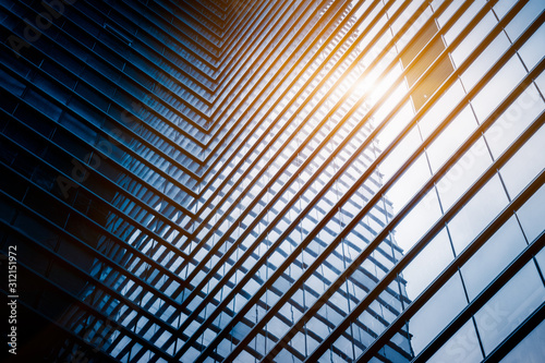 Photos Close-Up of Modern Office Buildings in city of China.