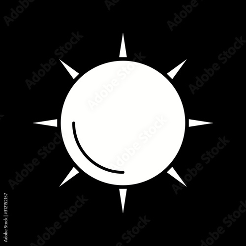Unique Sun Vector Glyph Icon