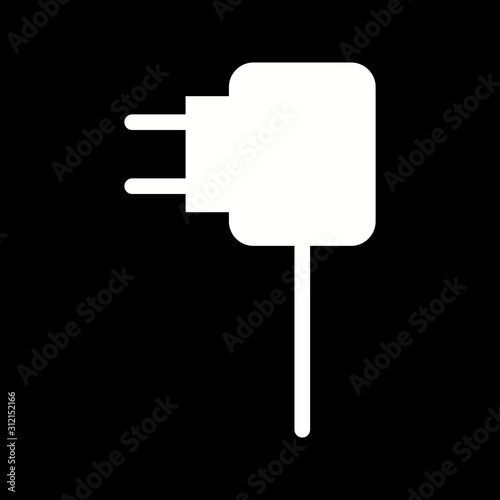 Unique Charger Vector Glyph Icon