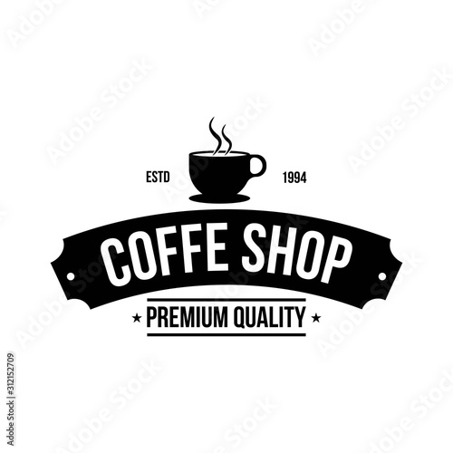 CoffeShop vector logo template. Professional logo for coffee shop brand, cafe or restaurant.