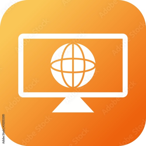 Unique Global News Vector Glyph Icon