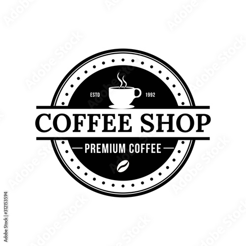 CoffeShop vector logo template. Professional logo for coffee shop brand, cafe or restaurant.
