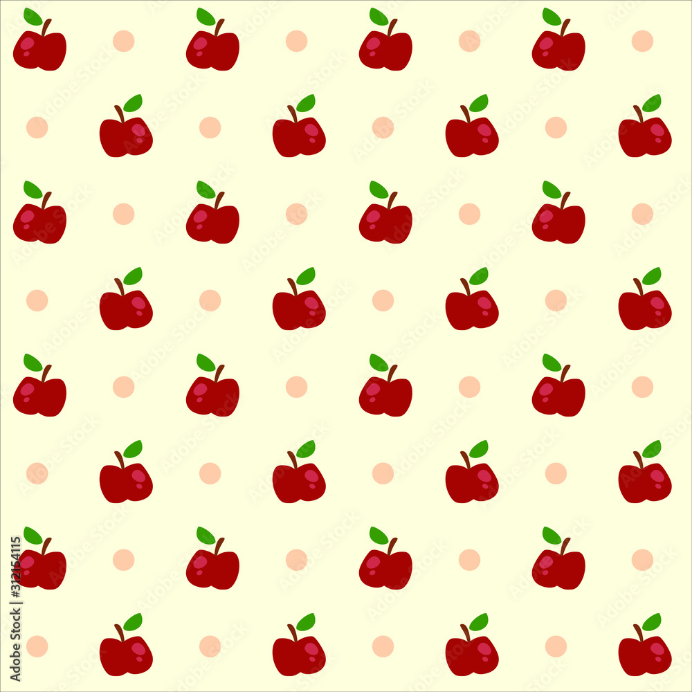 vector cartoon apple fruit repeatable seamless pattern vector cartoon apple fruit repeatable seamless pattern