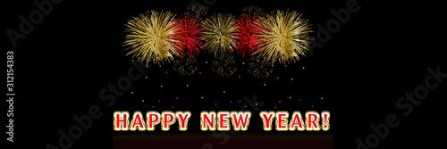 New year fireworks celebration vector background