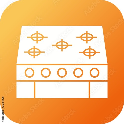 Unique Stove Vector Glyph Icon