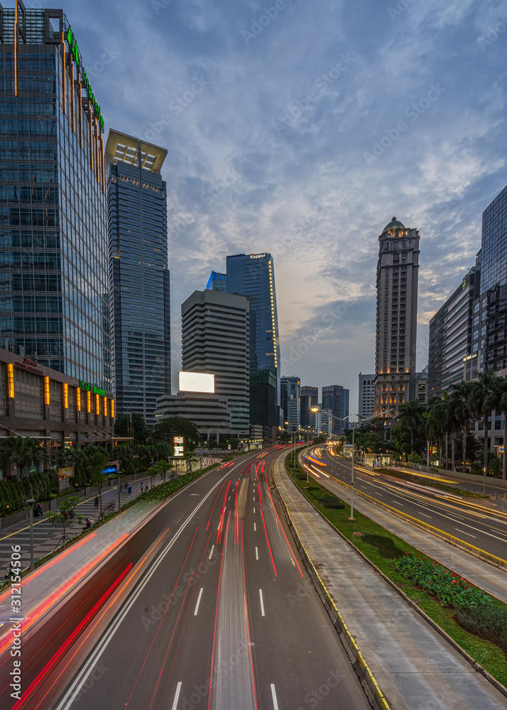 Rush hour in the capital of Jakarta Indonesia