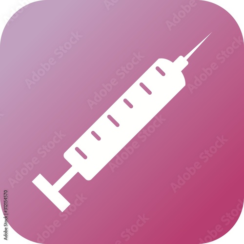 Unique Injection Vector Glyph Icon