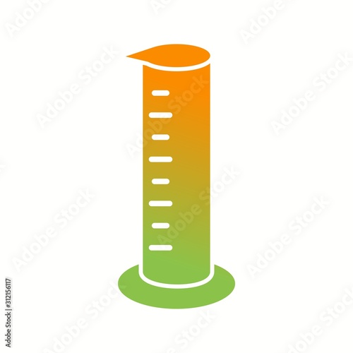Unique Graduated Cylinder Vector Glyph Icon