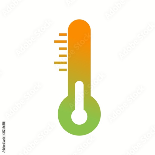 Unique Temprature Vector Glyph Icon photo