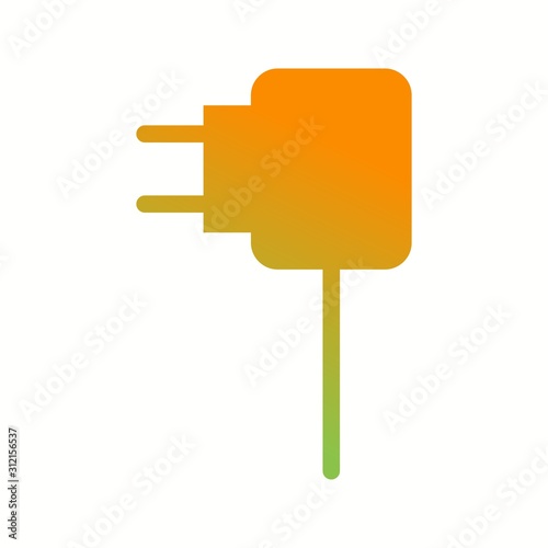 Unique Charger Vector Glyph Icon