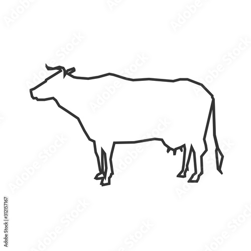 cow cattle icon animal vector illustration for graphic design and websites