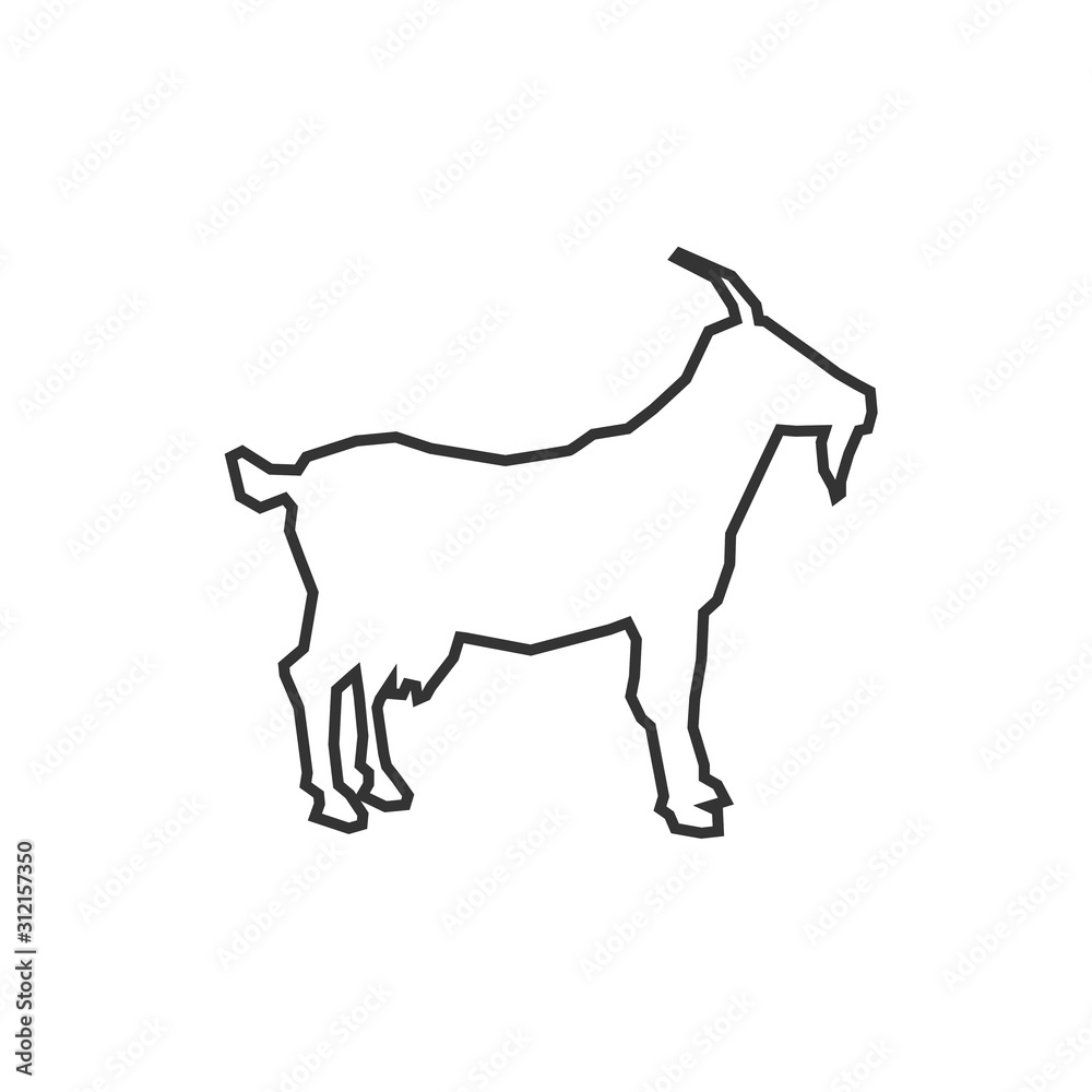 goat icon animal vector illustration for graphic design and websites
