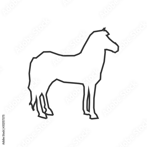 horse animal icon vector illustration for graphic design and websites