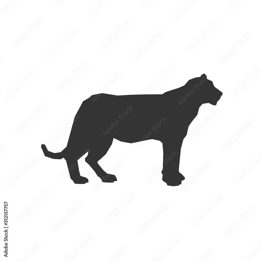 tiger icon animal vector illustration for graphic design and websites