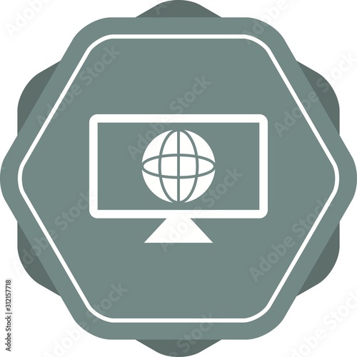Unique Global News Vector Glyph Icon
