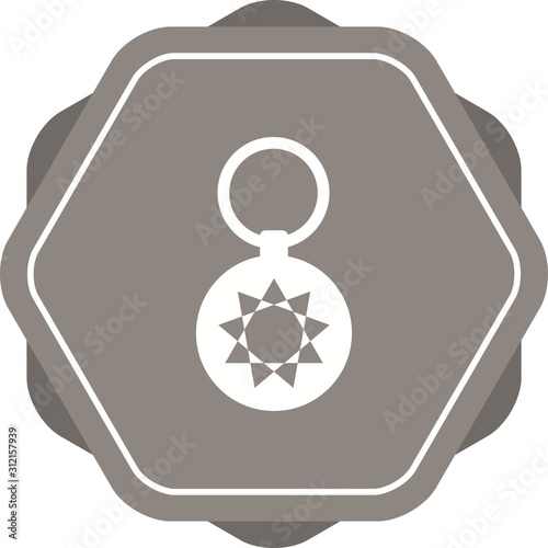 Unique Key Chain Vector Glyph Icon
