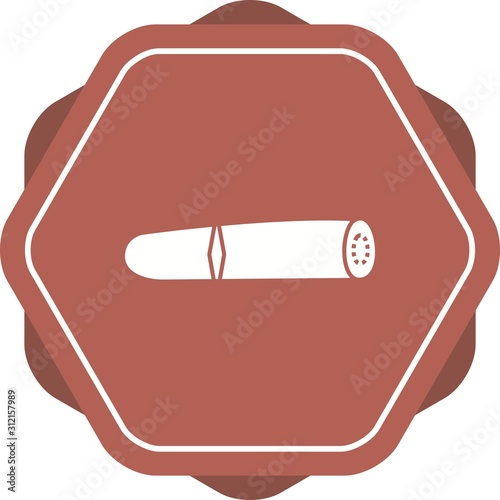 Unique Cigar Vector Glyph Icon photo