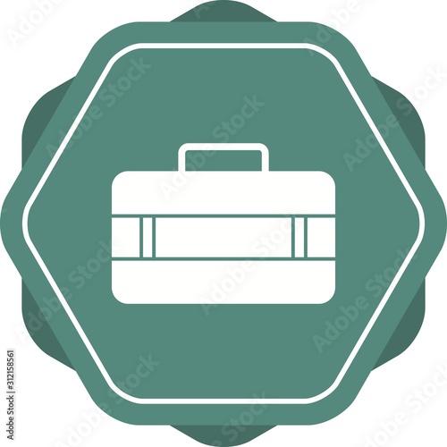 Unique Suitcase Vector Glyph Icon