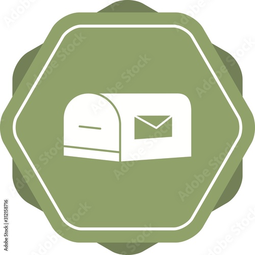 Unique Letterbox Vector Glyph Icon