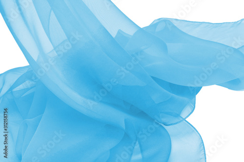 Blue chiffon lightweight fa...