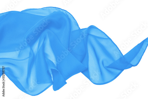 Blue chiffon lightweight fa...
