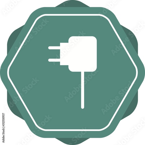 Unique Charger Vector Glyph Icon