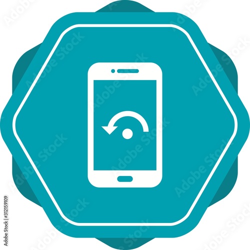 Unique Restart Phone Vector Glyph Icon