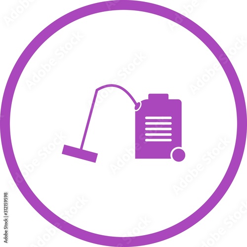 Unique Vaccum Cleaner Glyph Vector Icon