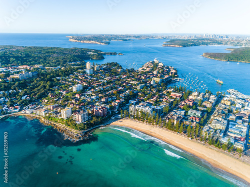 Manly Beach aerial, Sydney Australia