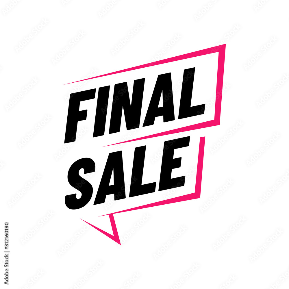 Fototapeta premium final sale logo sign banner special offer promotion vector illustration