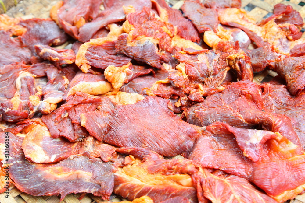 The fresh pork in market The fresh pork in market