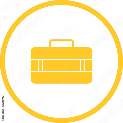 Unique Suitcase Vector Glyph Icon