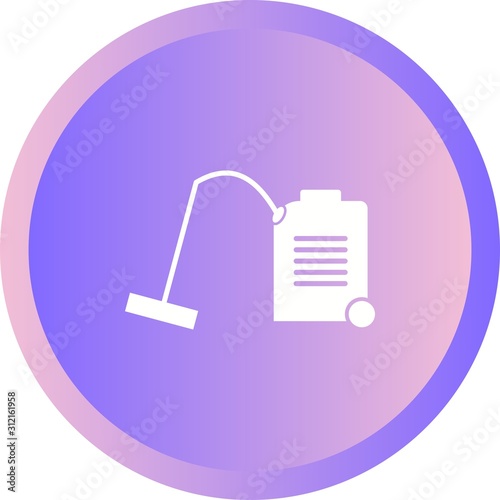 Unique Vaccum Cleaner Glyph Vector Icon