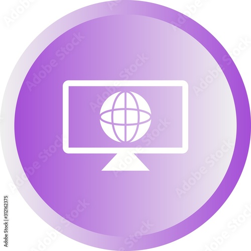 Unique Global News Vector Glyph Icon