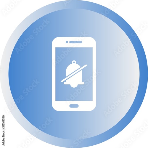 Unique Silent Alaram Vector Glyph Icon