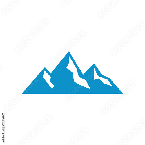 Free Download Ice mountain icon design template vector isolated - GFXLoad