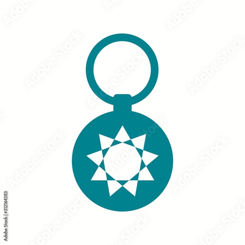 Unique Key Chain Vector Glyph Icon