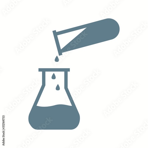 Unique Pouring Chemical Vector Glyph Icon