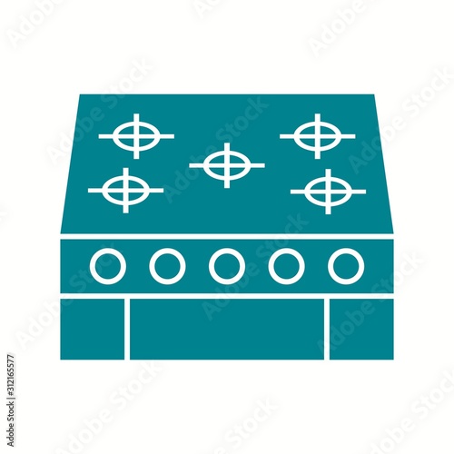 Unique Stove Vector Glyph Icon