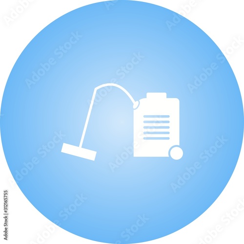 Unique Vaccum Cleaner Glyph Vector Icon