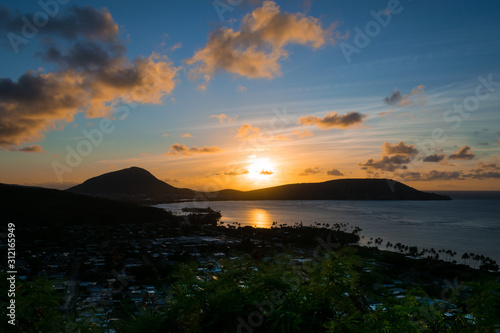 sunset over the sea