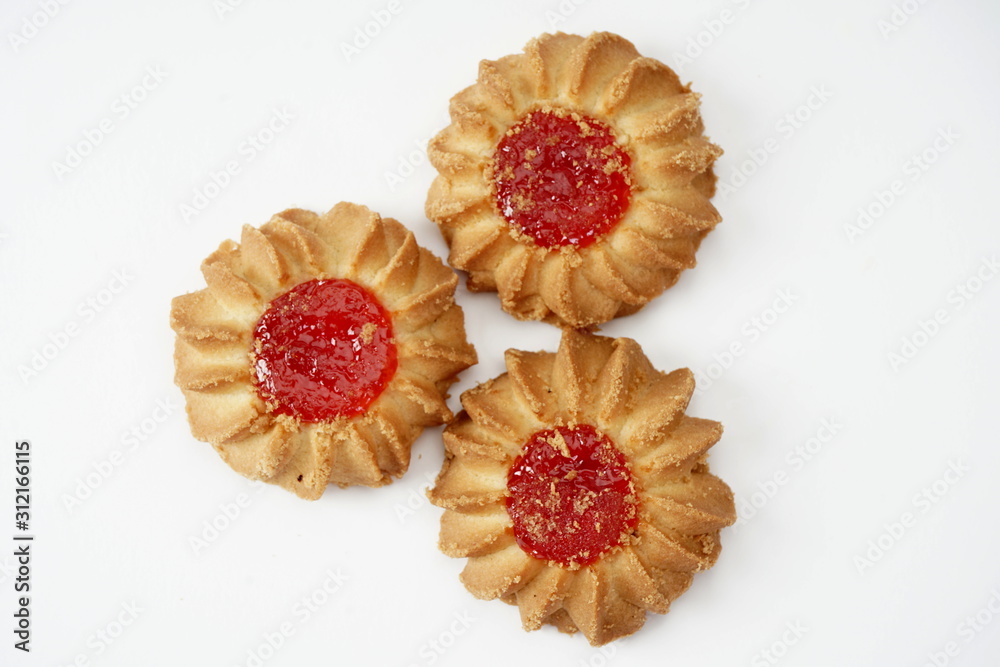 Eastern cookies kurabye isolated on a light background Eastern cookies kurabye isolated on a light background