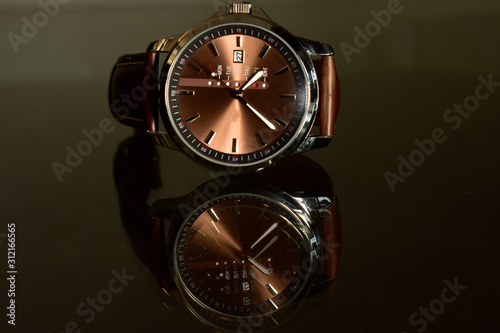  Luxury watches On the reflection glass floor