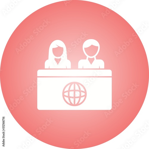 Unique Anchors On News Desk Vector Glyph Icon