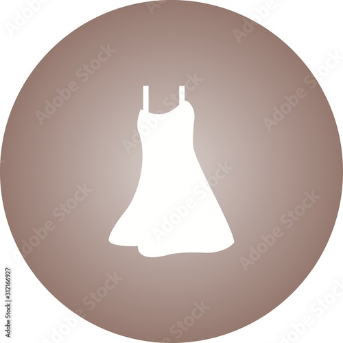 Unique Night Dress Vector Glyph Icon