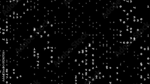 abstract background with random numbers