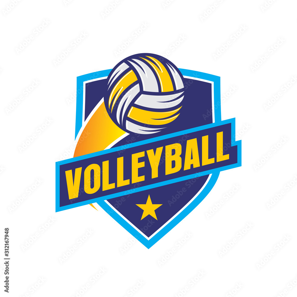 Volleyball Logo Stock Vector | Adobe Stock
